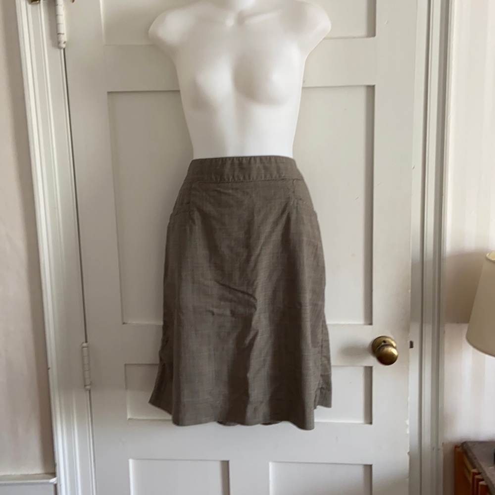 Banana Republic Wool A-line Skirt Plaid sz 14 fits like 12